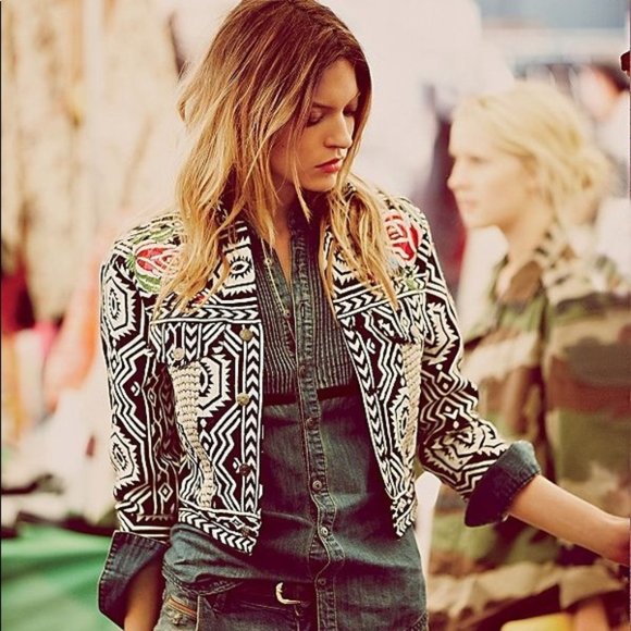 Free People Jackets & Blazers - Free People New Romantics Embroidered Jacket XS